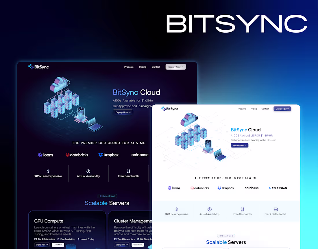 Cover image for Bitsync Website - Figma 
