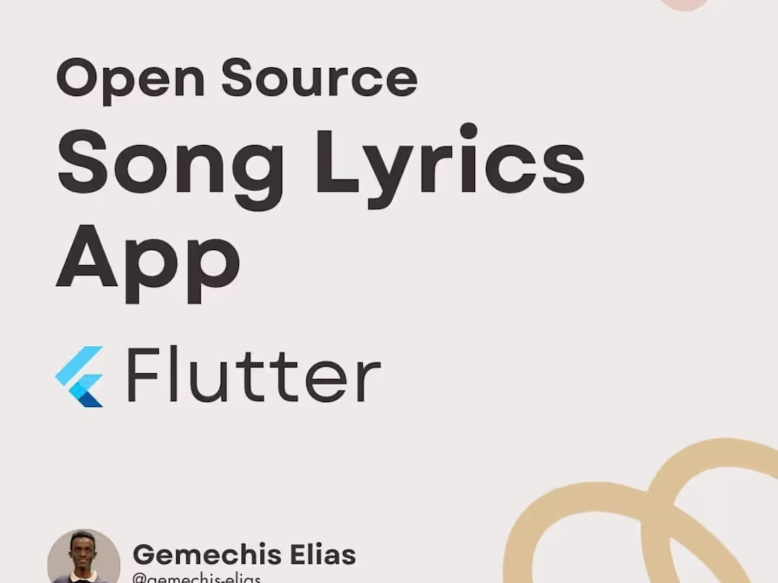 Cover image for Flutter Song Lyrics App