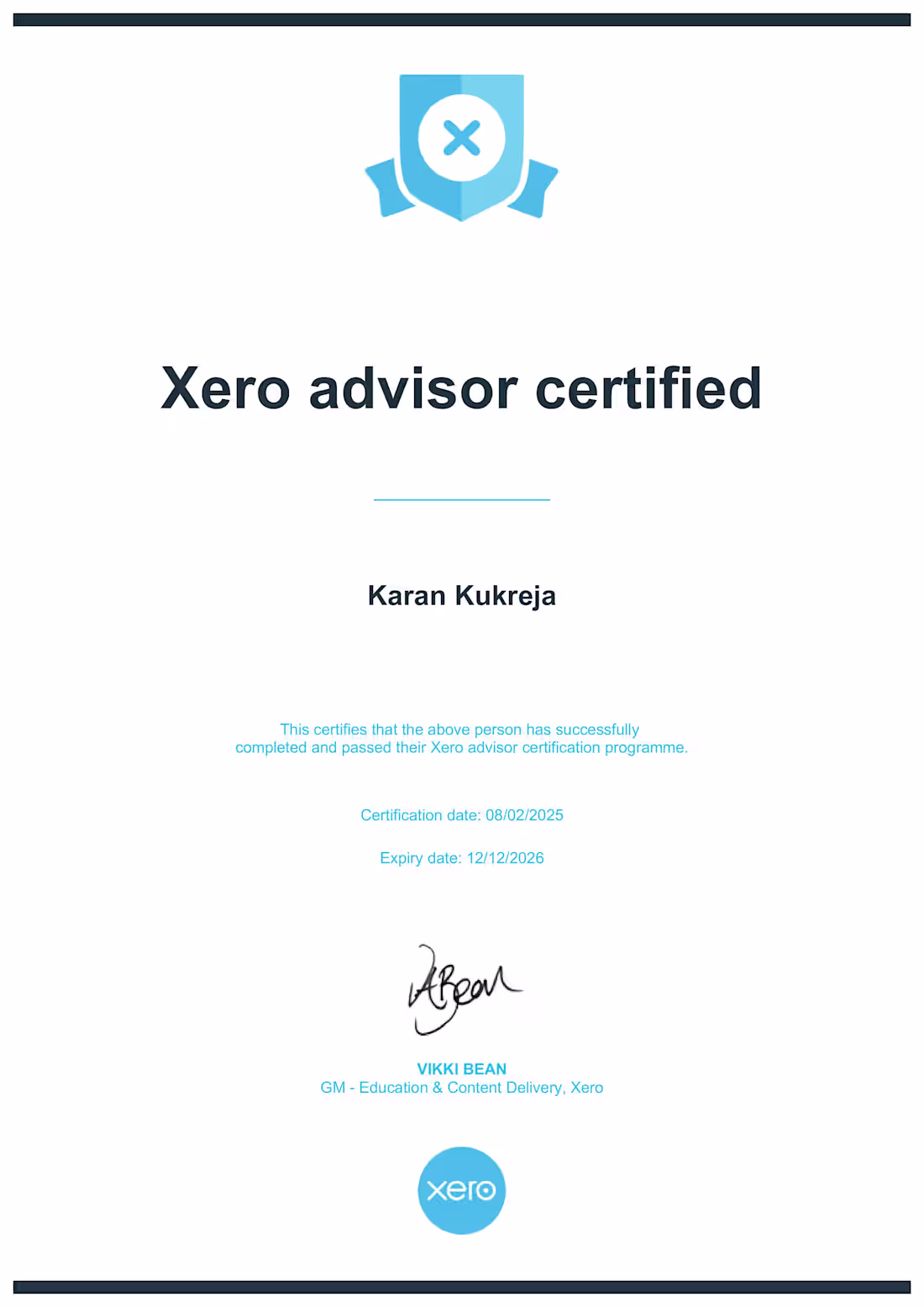 Cover image for Xero Certification