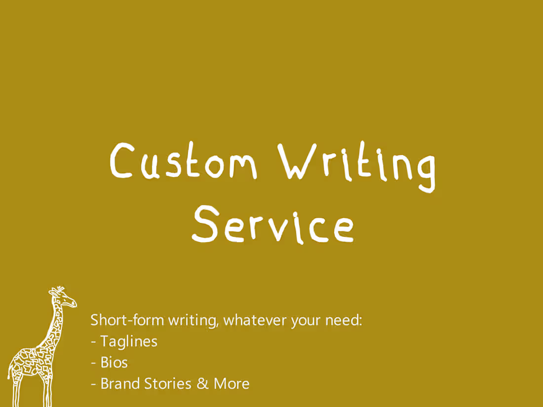 Cover image for Creative Writing - Taglines, Bios, and Brand Story Crafting