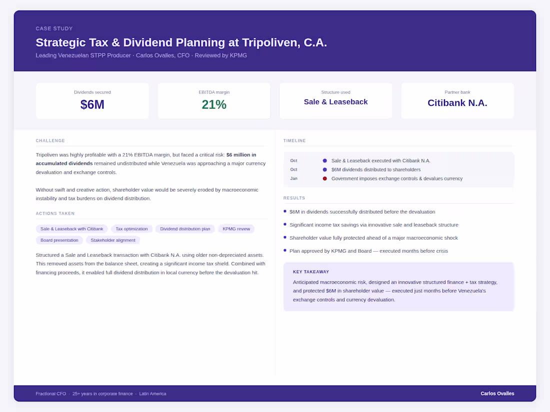 Cover image for $6M Dividends Secured Before Venezuela's Devaluation