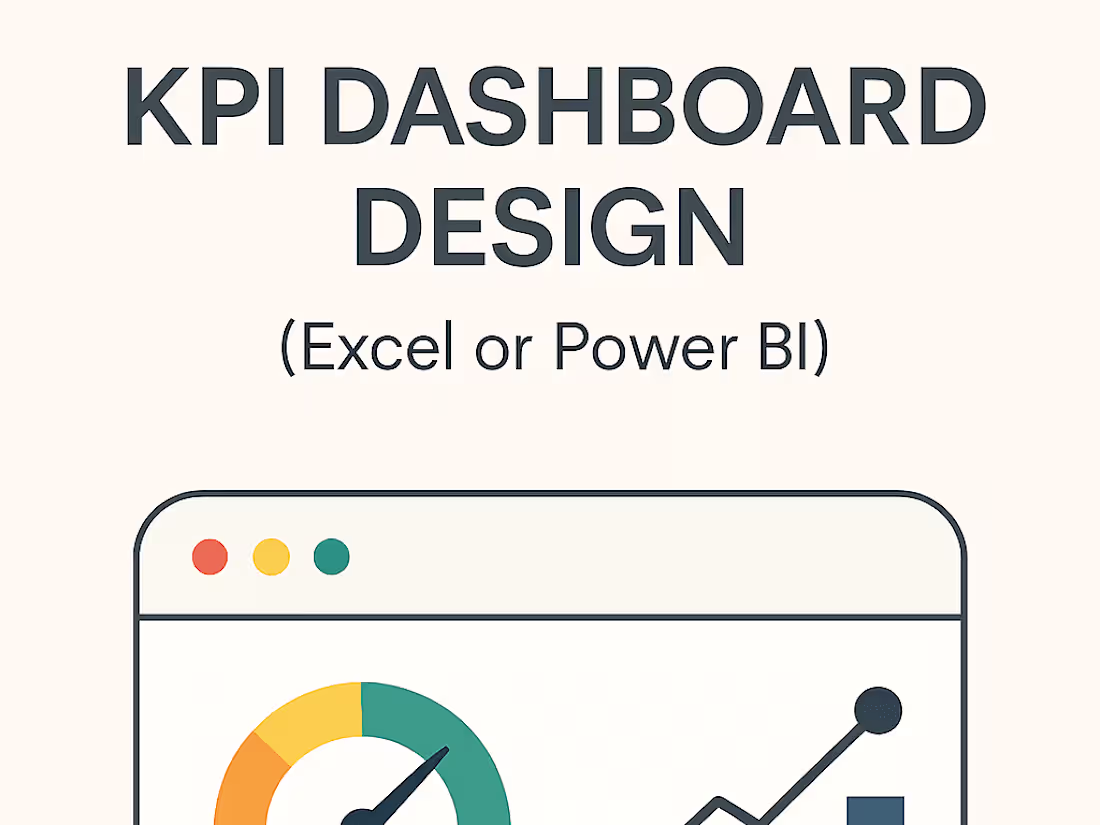Cover image for Professional KPI Dashboard Design in Excel or Power BI
