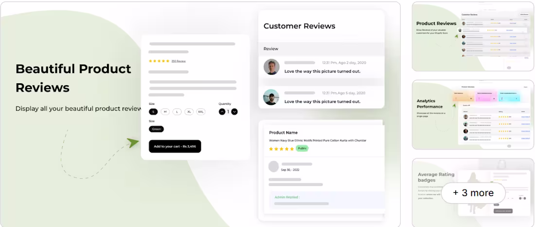 Cover image for Sample Shopify app review project. Review widget layouts tes...