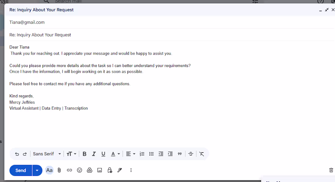 Cover image for I wrote a formal inquiry