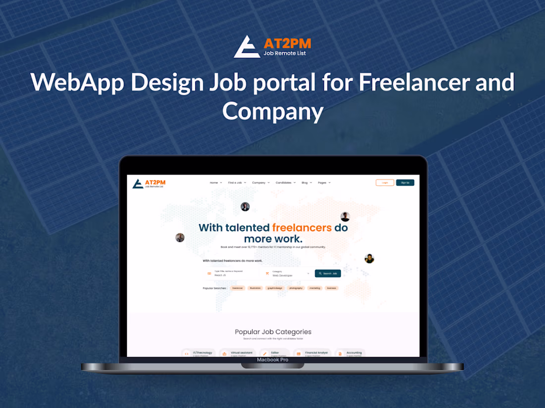 Cover image for WebApp Design Job portal for Freelancer and Company 