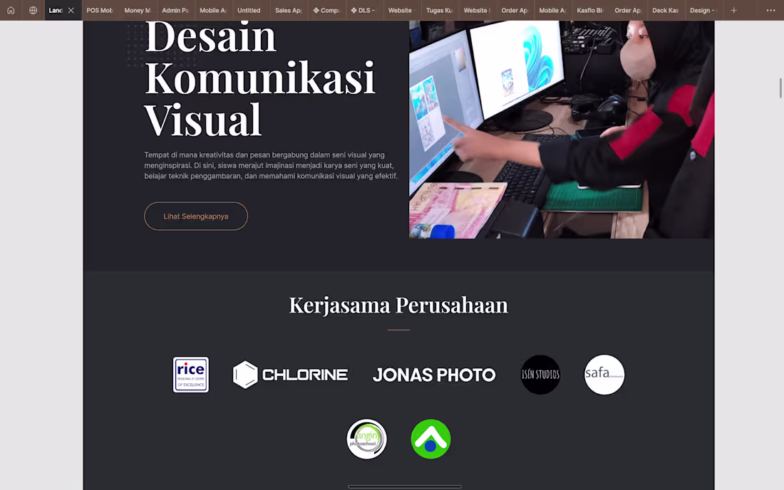 Cover image for Making a website landing page for school