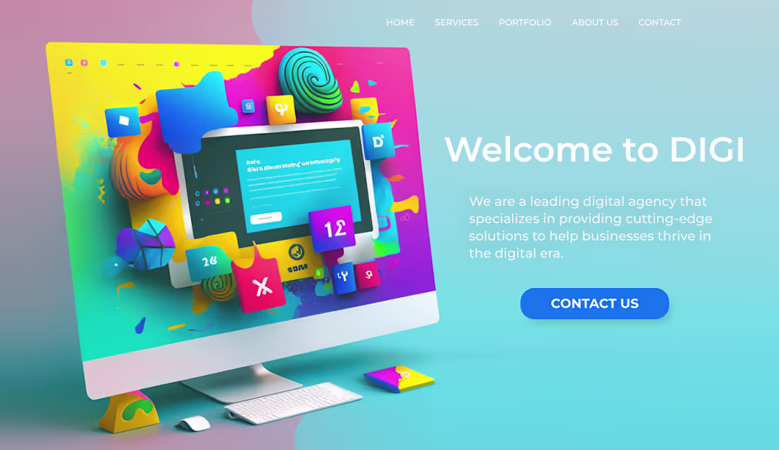 Cover image for  Digital Agency Landing Page Web Design 
