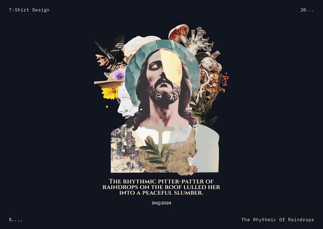 Cover image for The Rhythmic Of Raindrops - T-Shirt Design Template