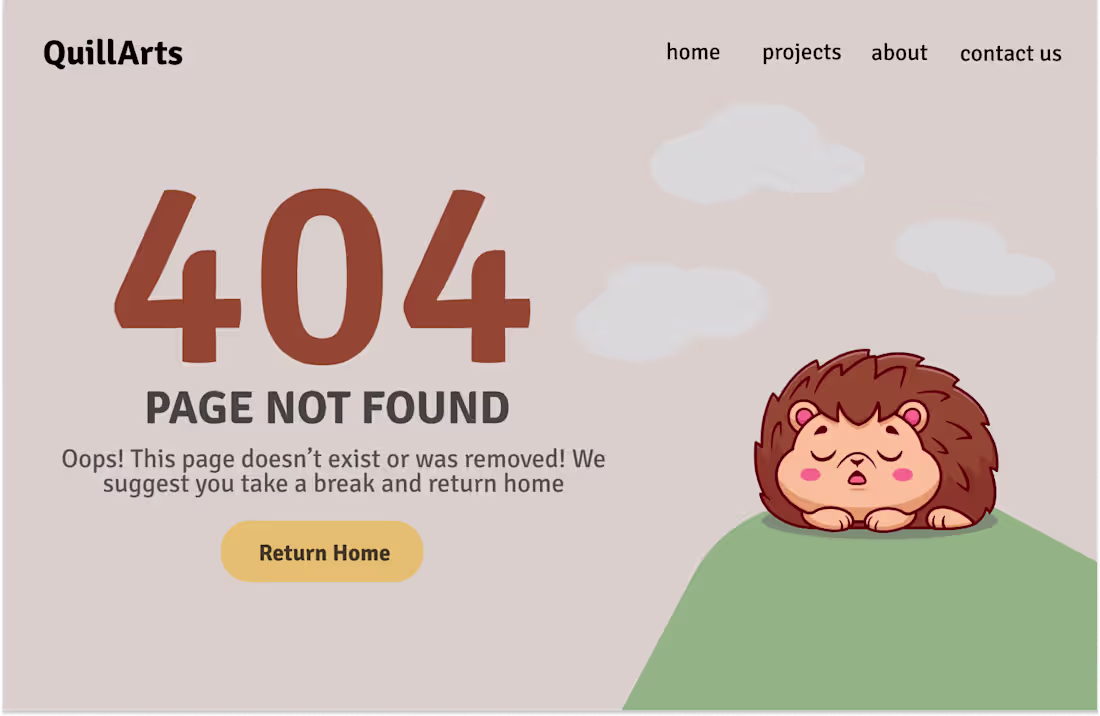 Cover image for Day 008 — 404 Page | 100 days UI challenge