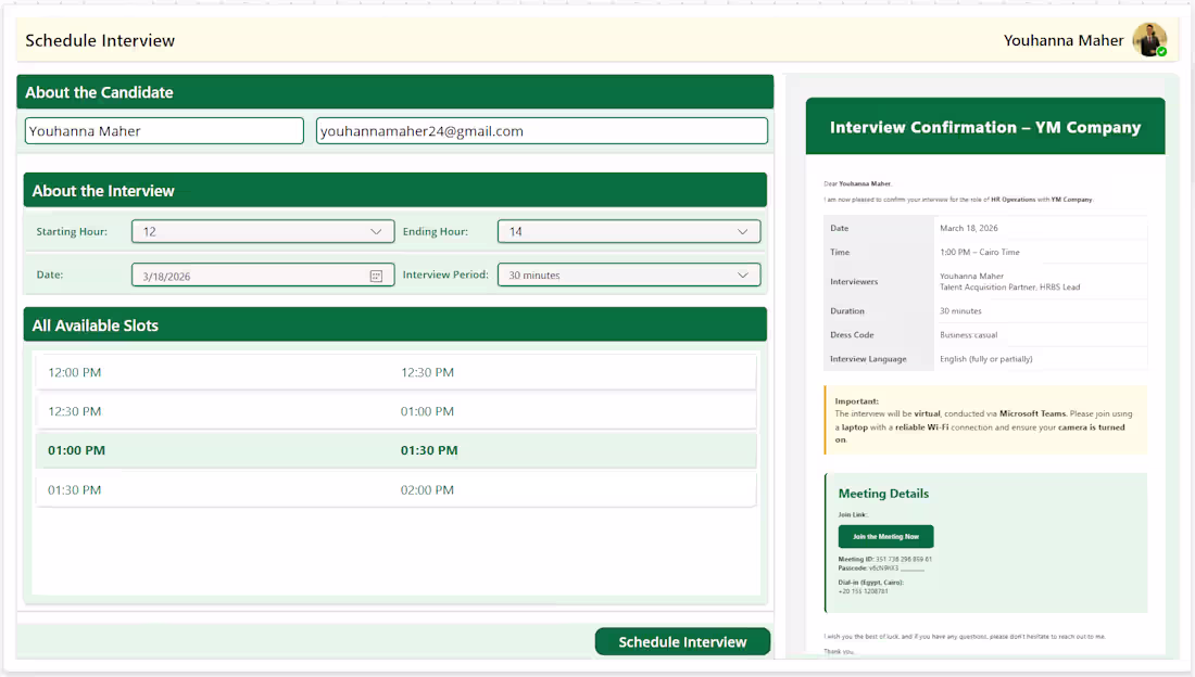 Cover image for Smart Interview Scheduling System –
