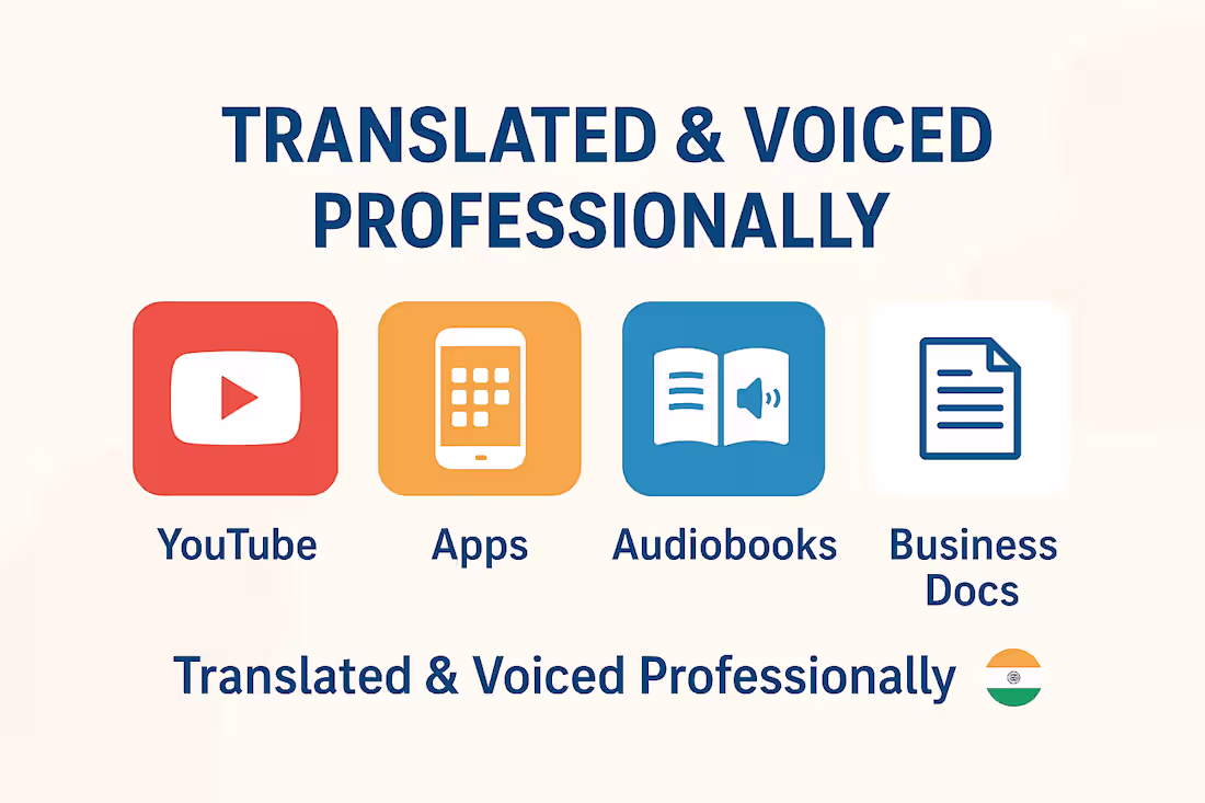 Cover image for Subtitles & Transcription in Hindi, Telugu & English I creat...