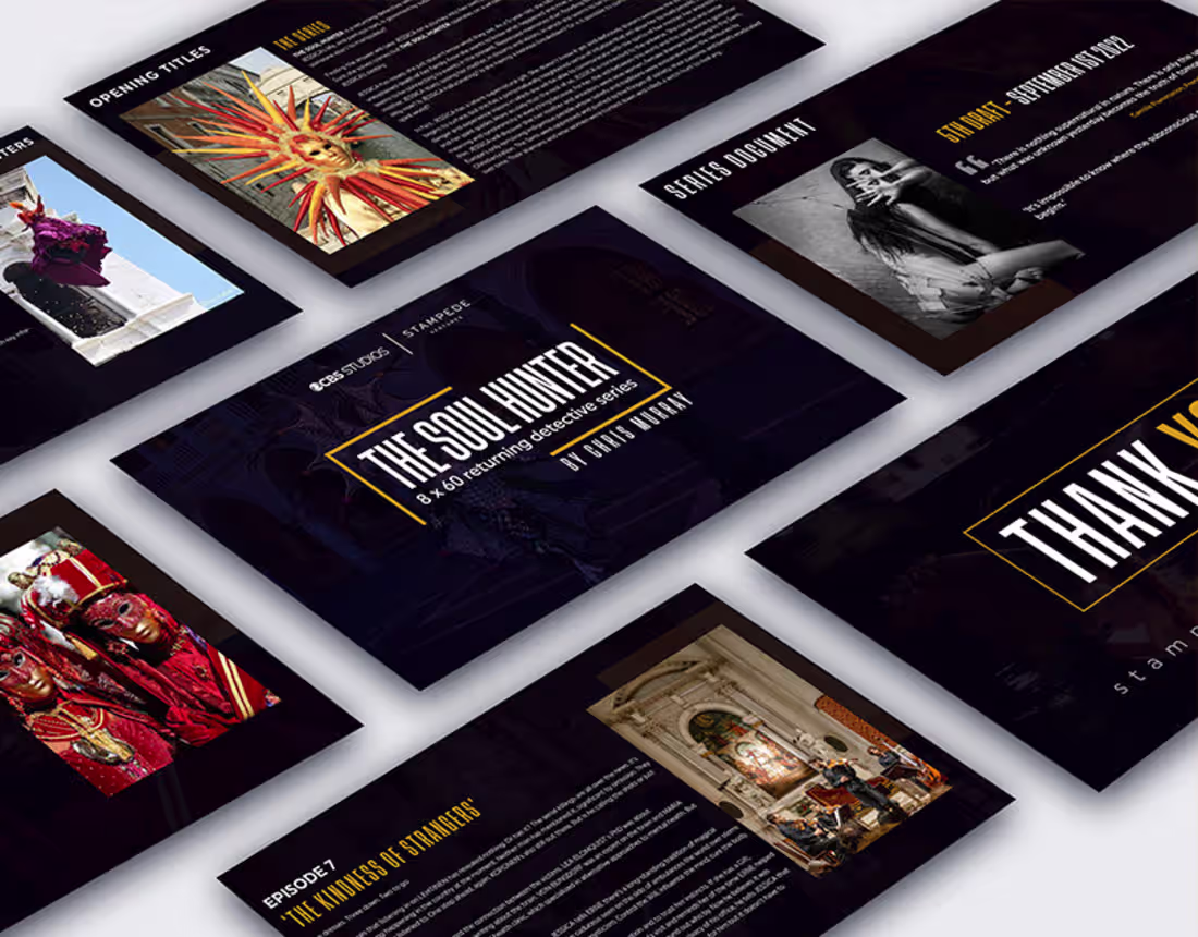 Cover image for The Soul Hunter - Pitch Deck Presentation Design on Behance