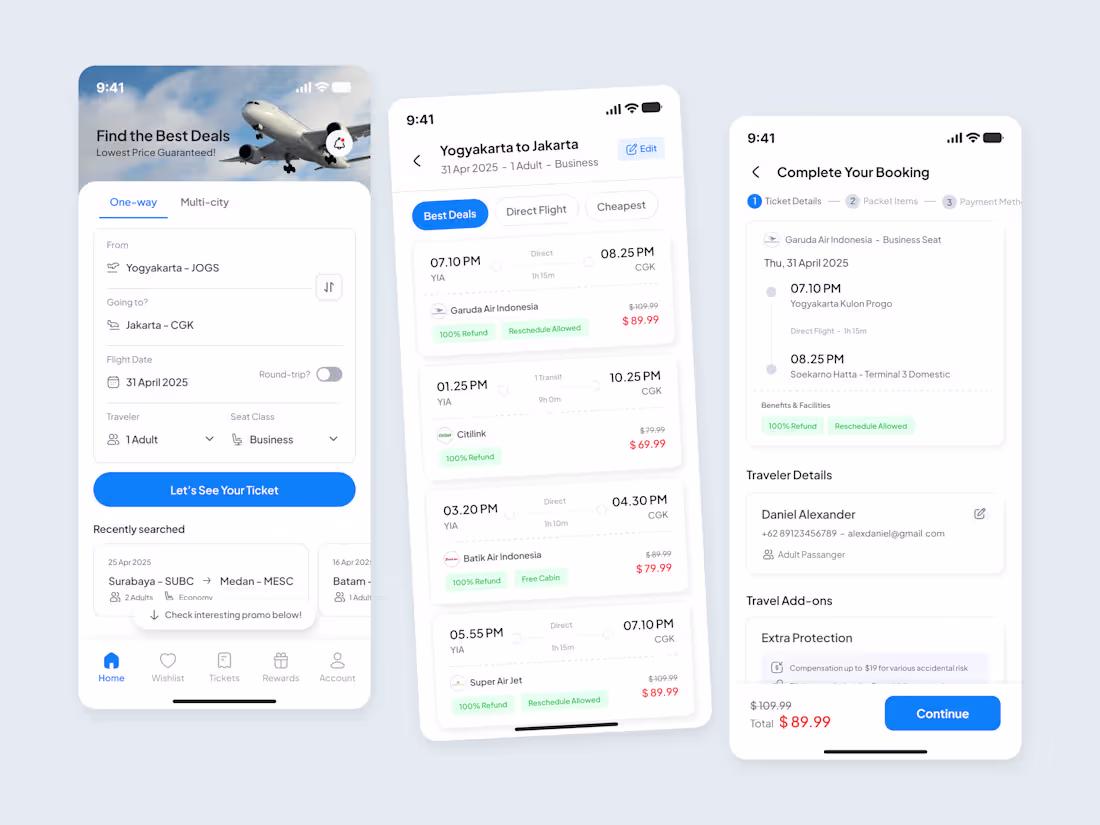 Cover image for Flight Booking Mobile App Design