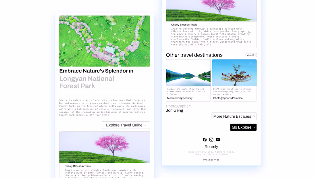 Cover image for Seasonal Destination Highlight | Roamly Travel Newsletter