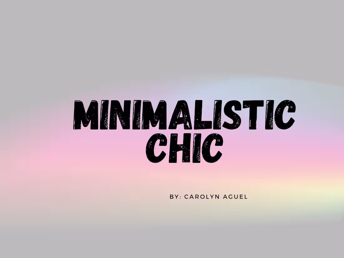 Cover image for Minimalist Chic