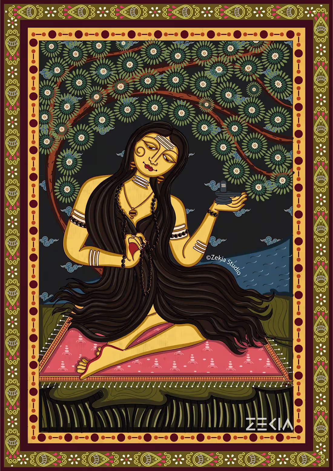 Cover image for Illustrated Women who give Hope in Pattachitra on Behance