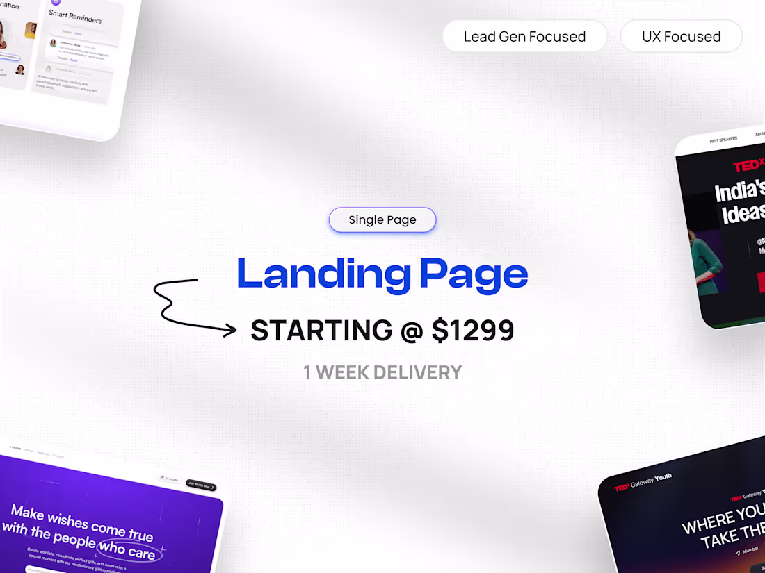 Cover image for  Landing Page Design and Webflow Development
