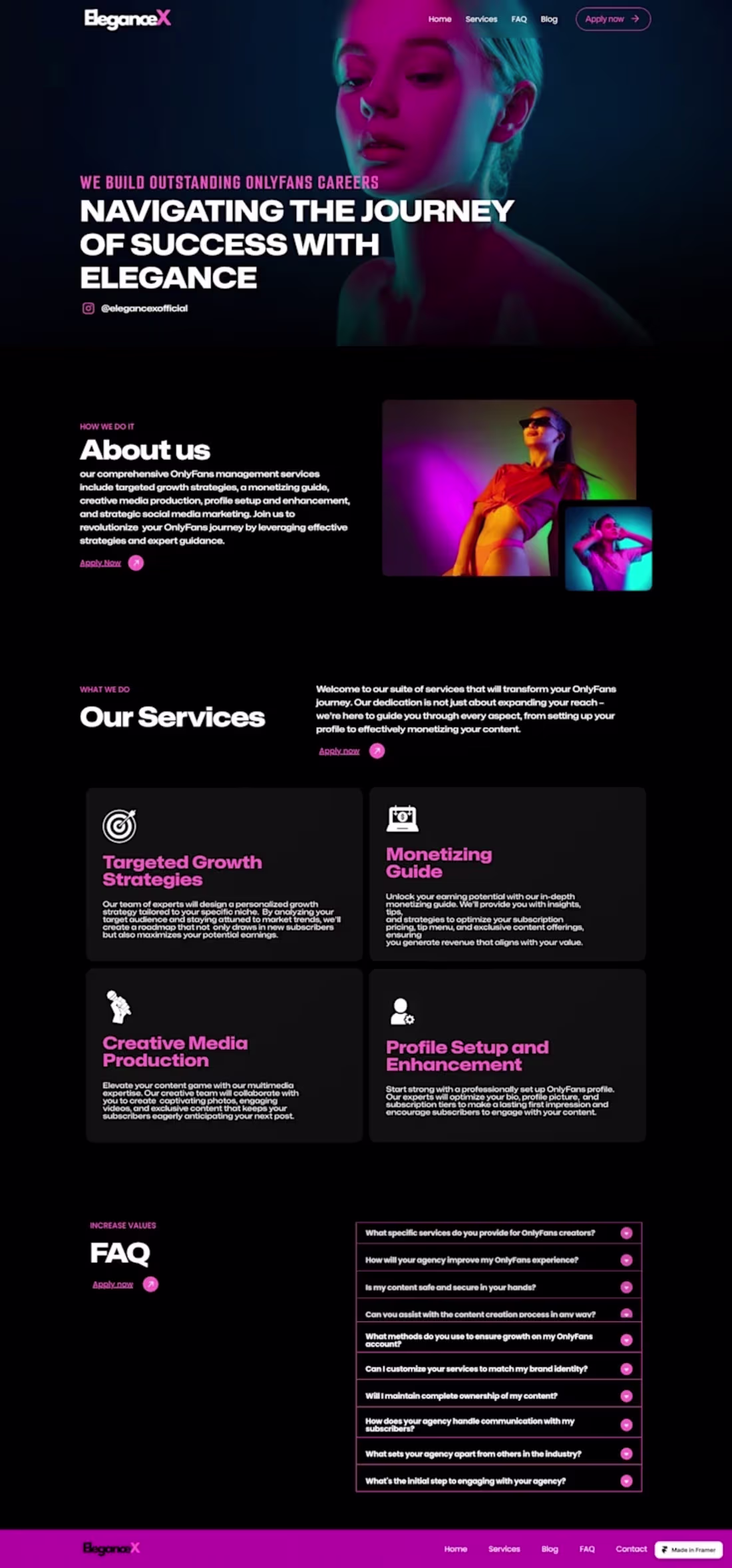 Cover image for  Elegance X - Figma to Framer