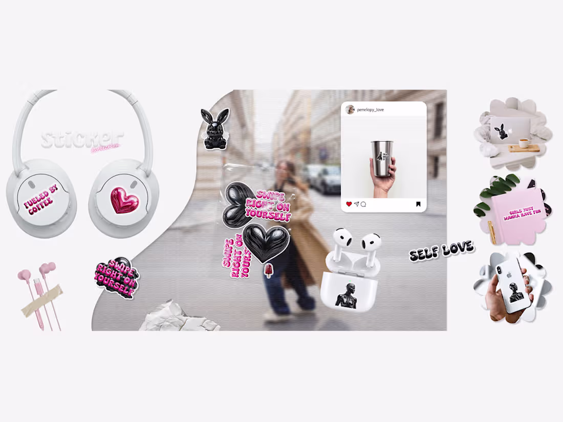 Cover image for Custom Sticker Collection for a Local Startup for Women