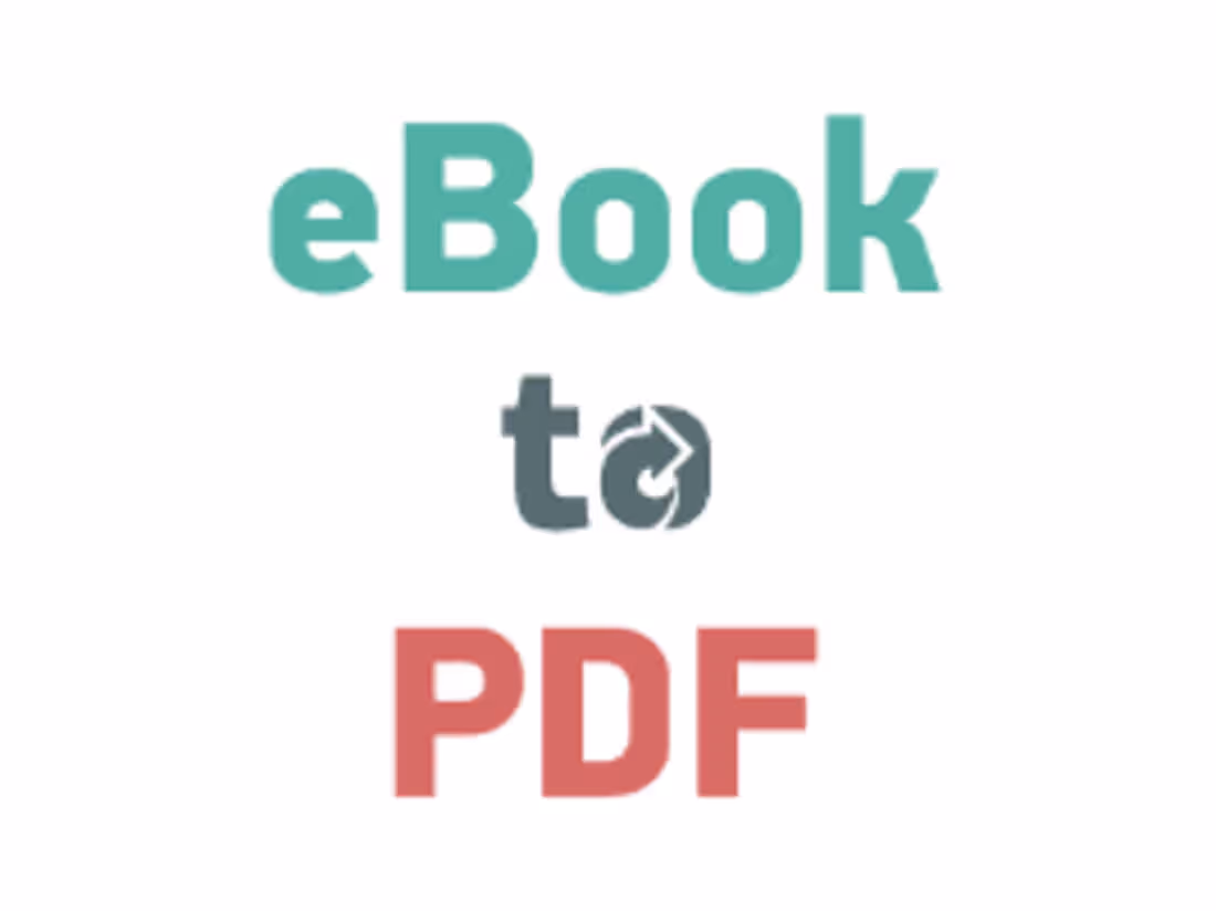 Cover image for converting eBooks to pdf