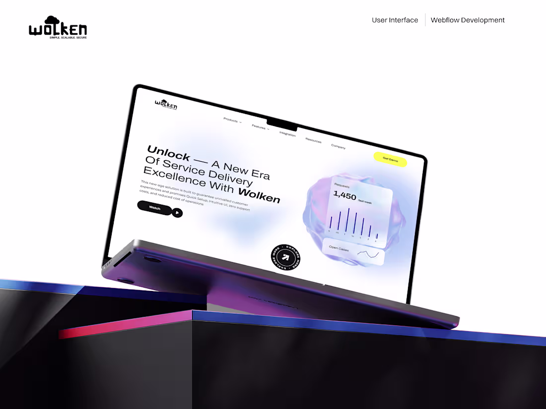 Cover image for Wolken software - Website redesign