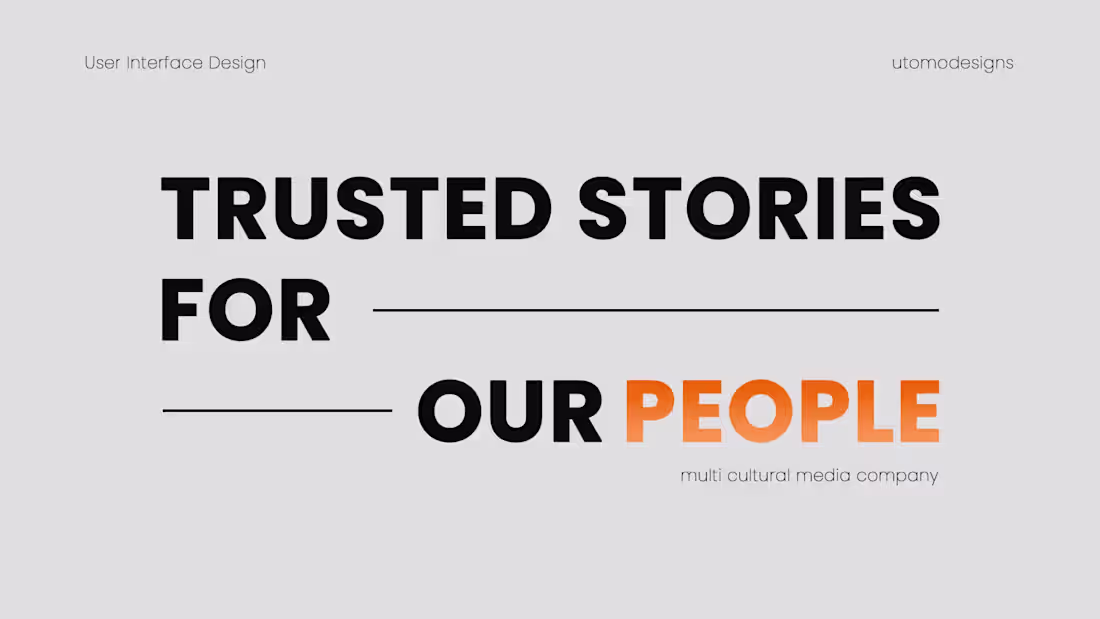 Cover image for Media Company Website Homepage Design | UI Landing Page