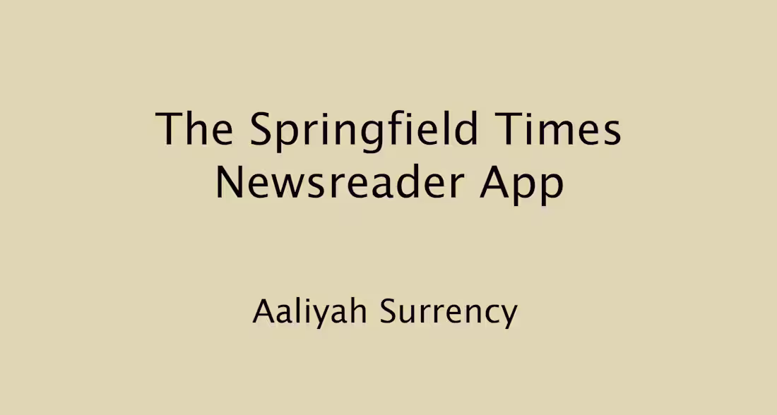 Cover image for The Springfield Times Newsreader App