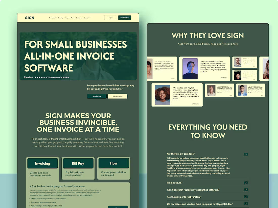 Cover image for Invoice Landing Page Design