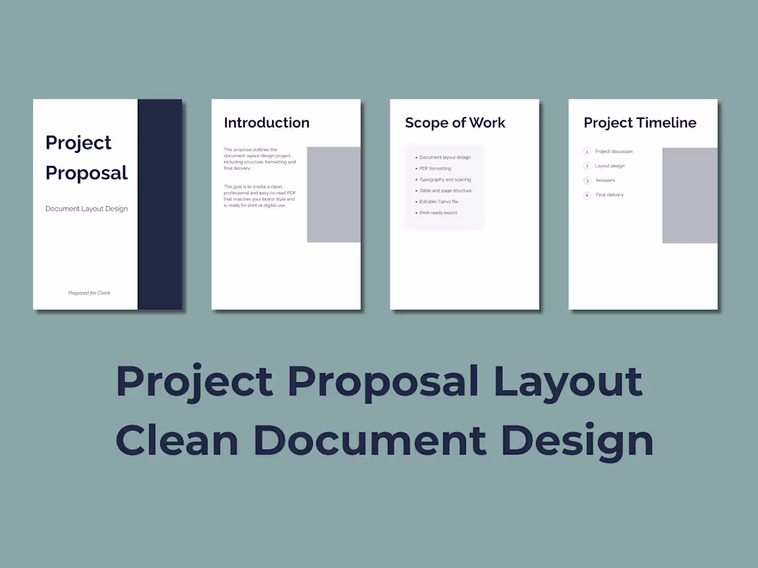 Cover image for Project Proposal Layout — Clean