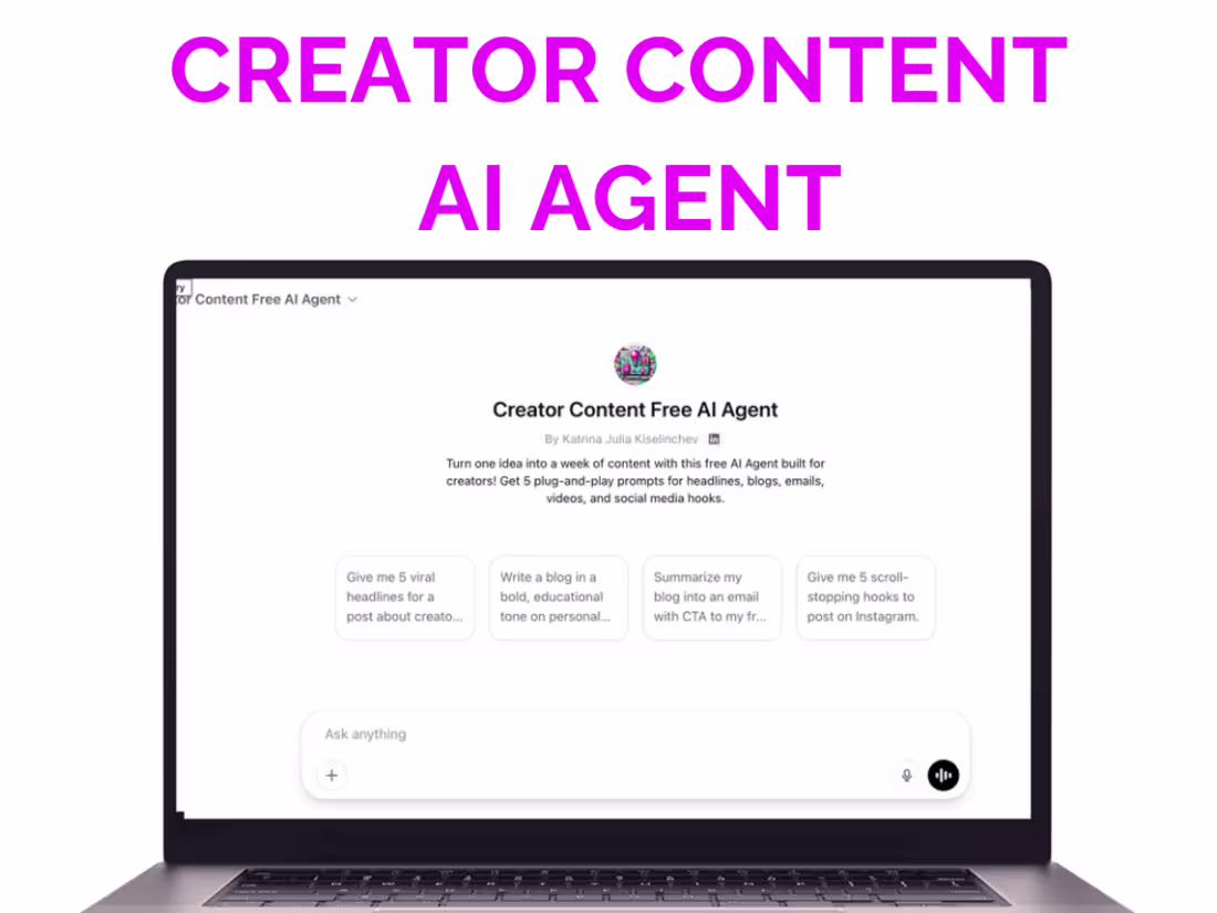 Cover image for Creator Content AI Agent