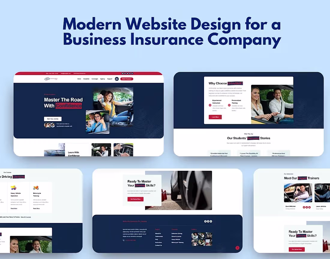 Cover image for  Modern Website Design for a Business Insurance Company