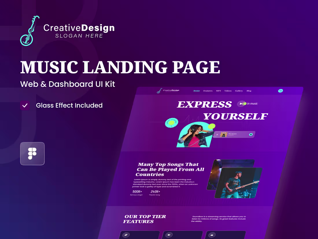 Cover image for 
Music Landing Page