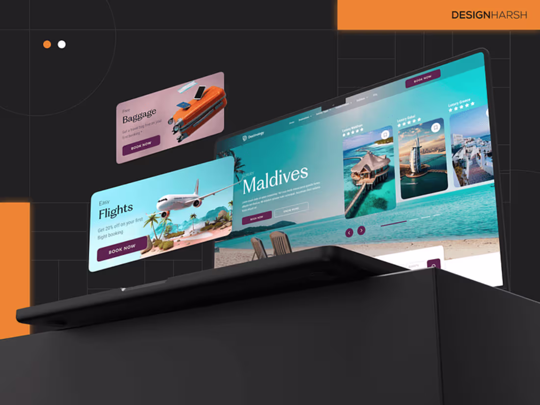 Cover image for Luxury Holiday And Travel Website Design