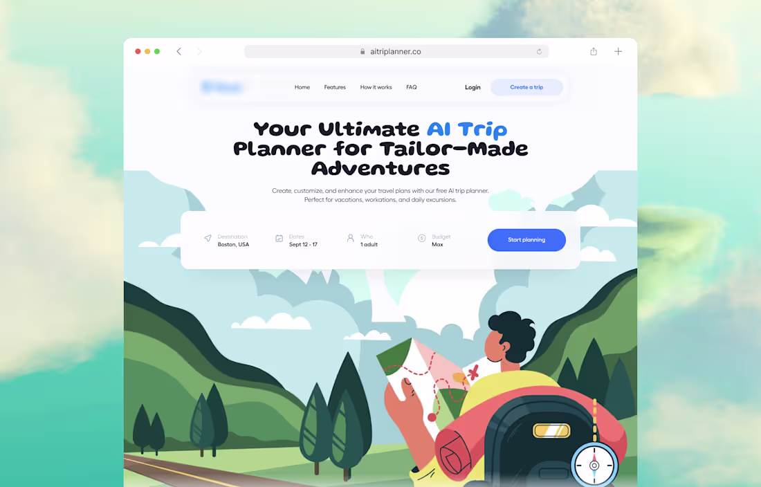 Cover image for Trip Planner Landing Page