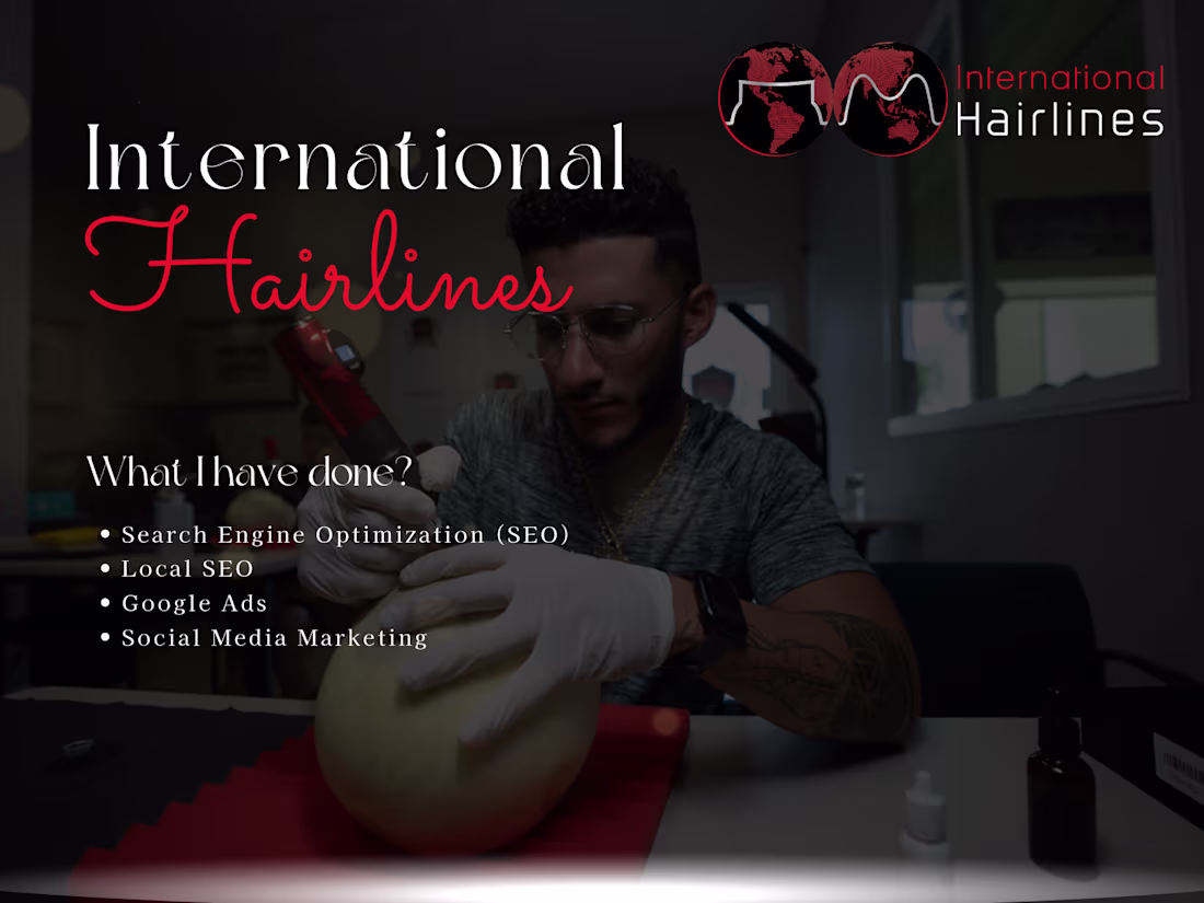 Cover image for SEO, Social Media work: https://internationalhairlines.com/