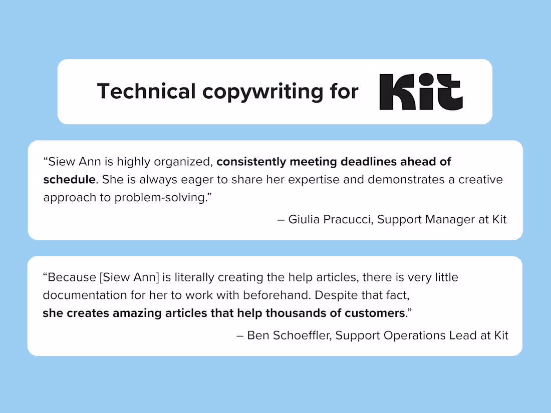 Cover image for Technical copywriting for Kit's knowledge base