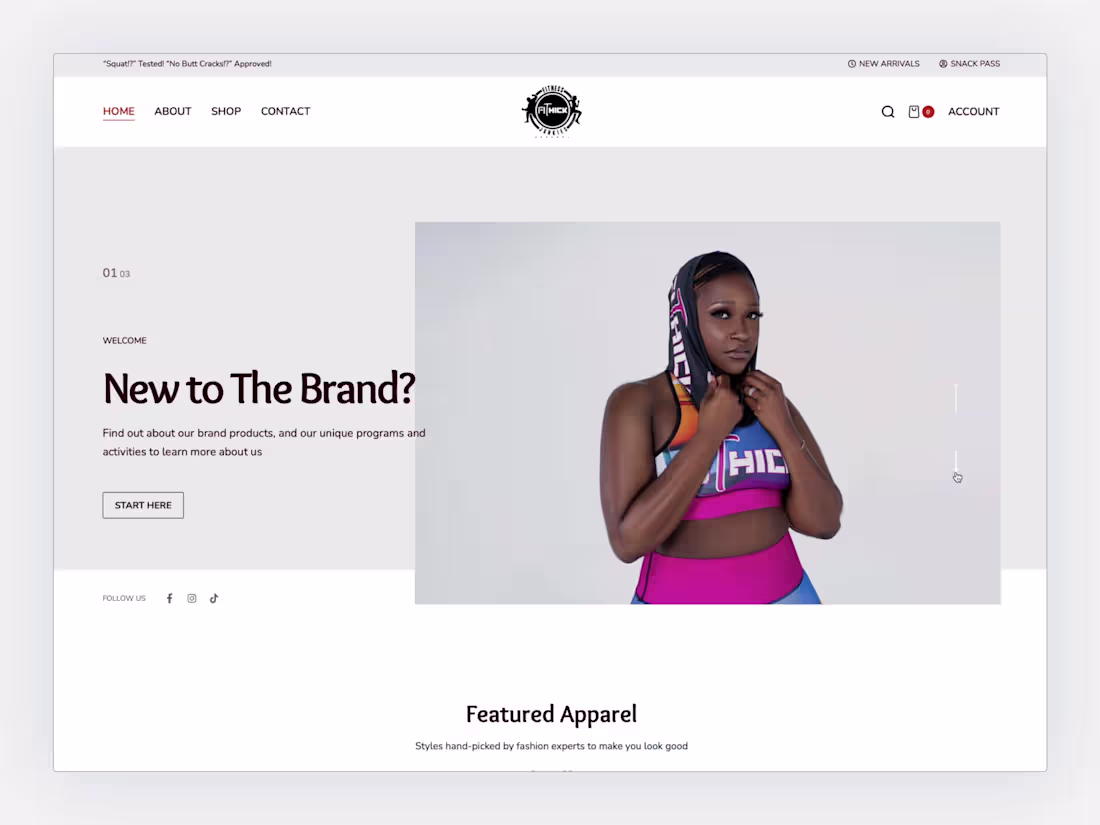 Cover image for FiThick Apparel – Women’s Activewear eCommerce Website