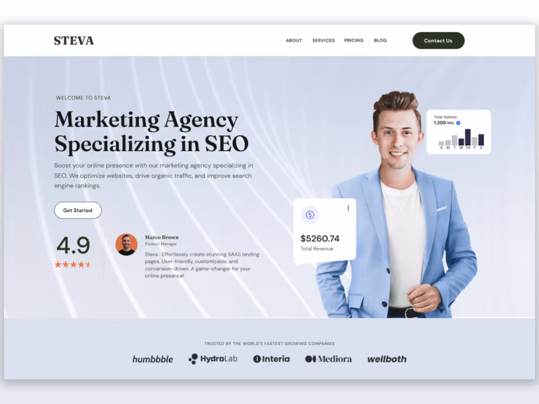 Cover image for Steva Agency - Framer Website Design