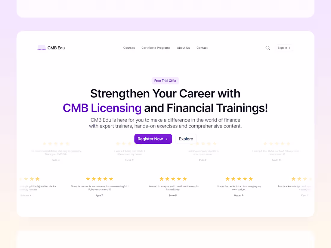 Cover image for CMB Edu - Hero Design