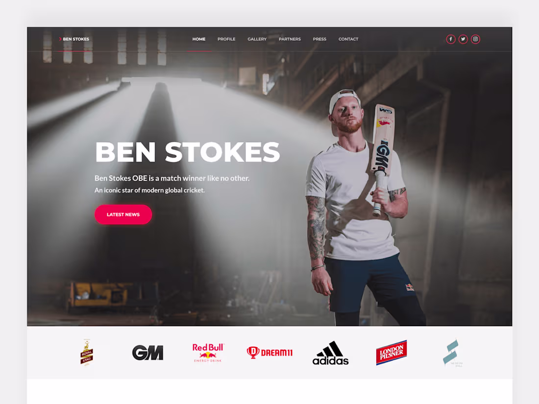 Cover image for Ben Stokes (Official Website)