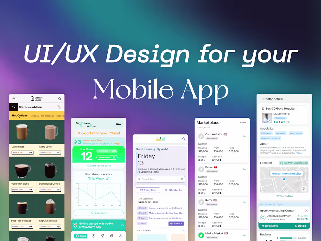 Cover image for UI/UX Design for your Mobile App