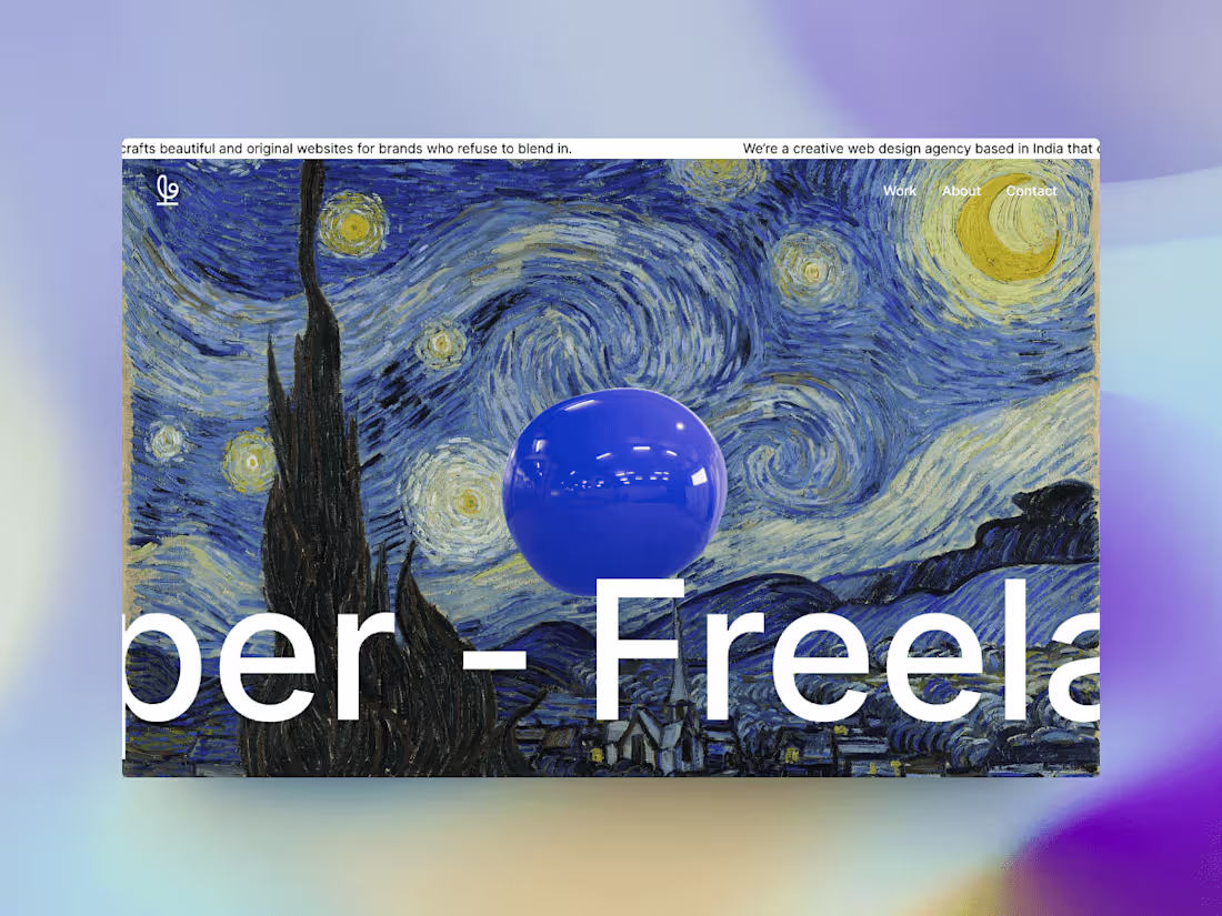Cover image for Van gogh Inspired Landing page