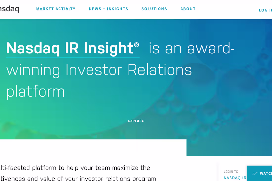 Cover image for Nasdaq IR Insight