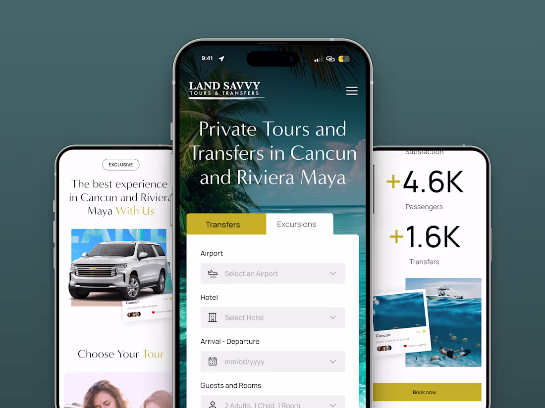 Cover image for Landing Page UX/UI Design for Travel & Car Rental Agency