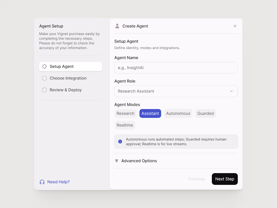 Cover image for Agent Setup / Create Agent step!