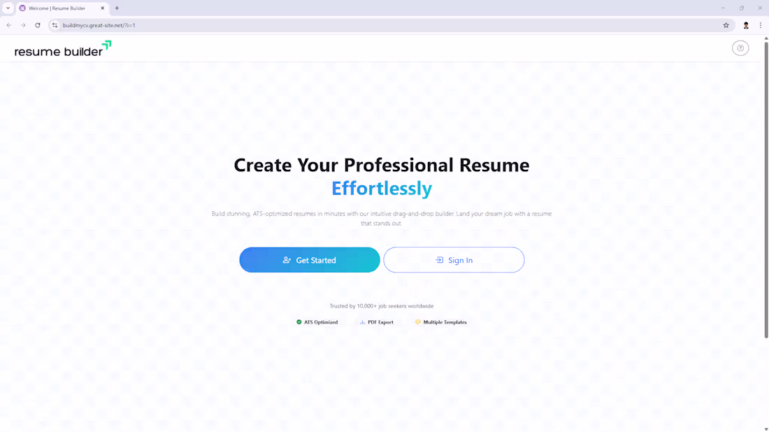Cover image for Resume Builder Web Application