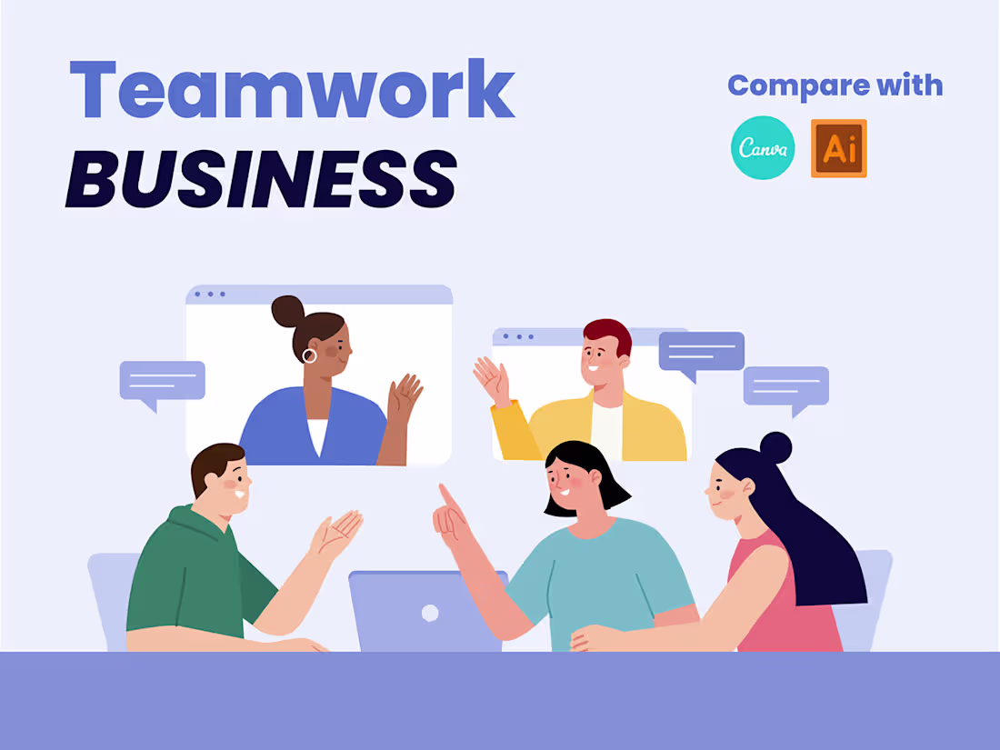 Cover image for Teamwork Business Ilustration on Behance