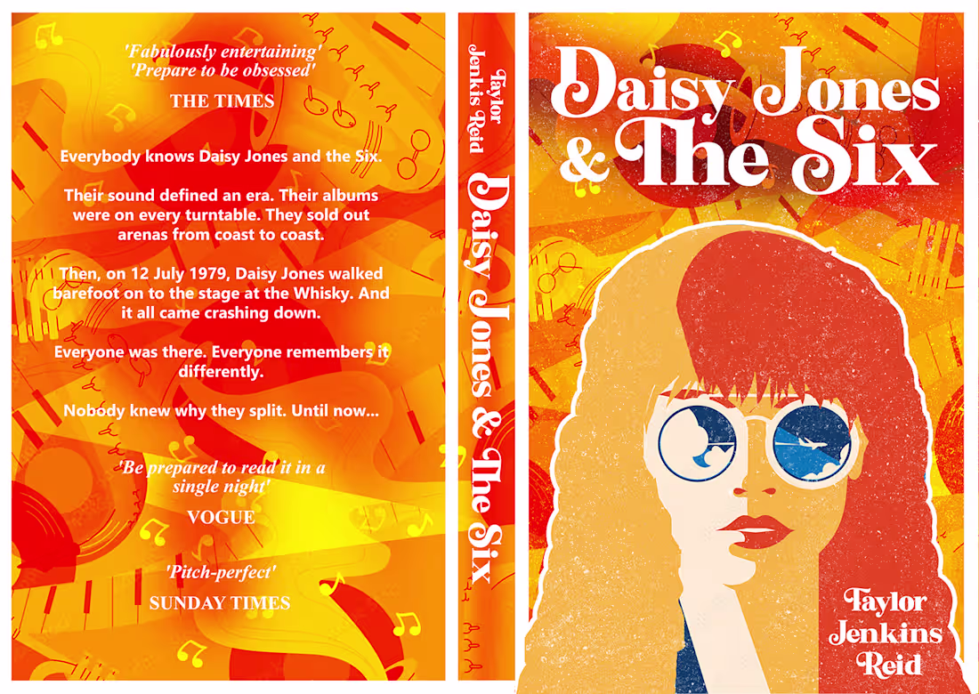 Cover image for Daisy Jones And The Six Book Cover Re-design