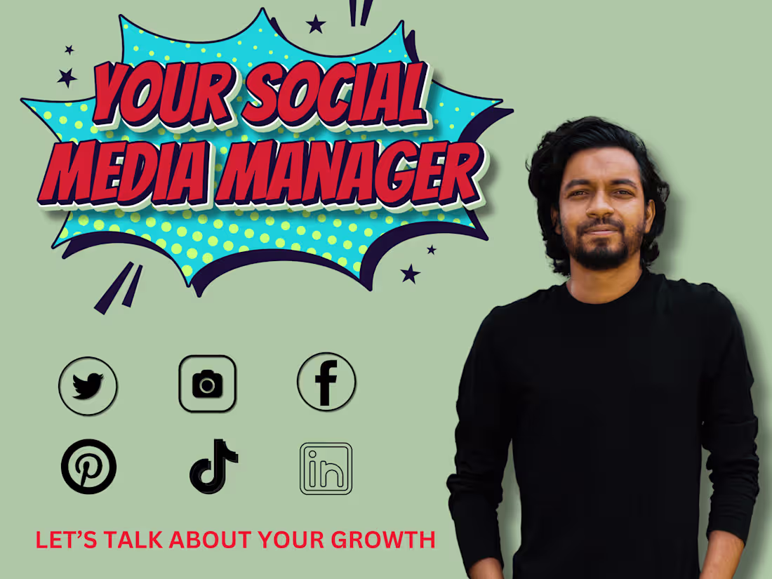 Cover image for I will be your social media marketing manager