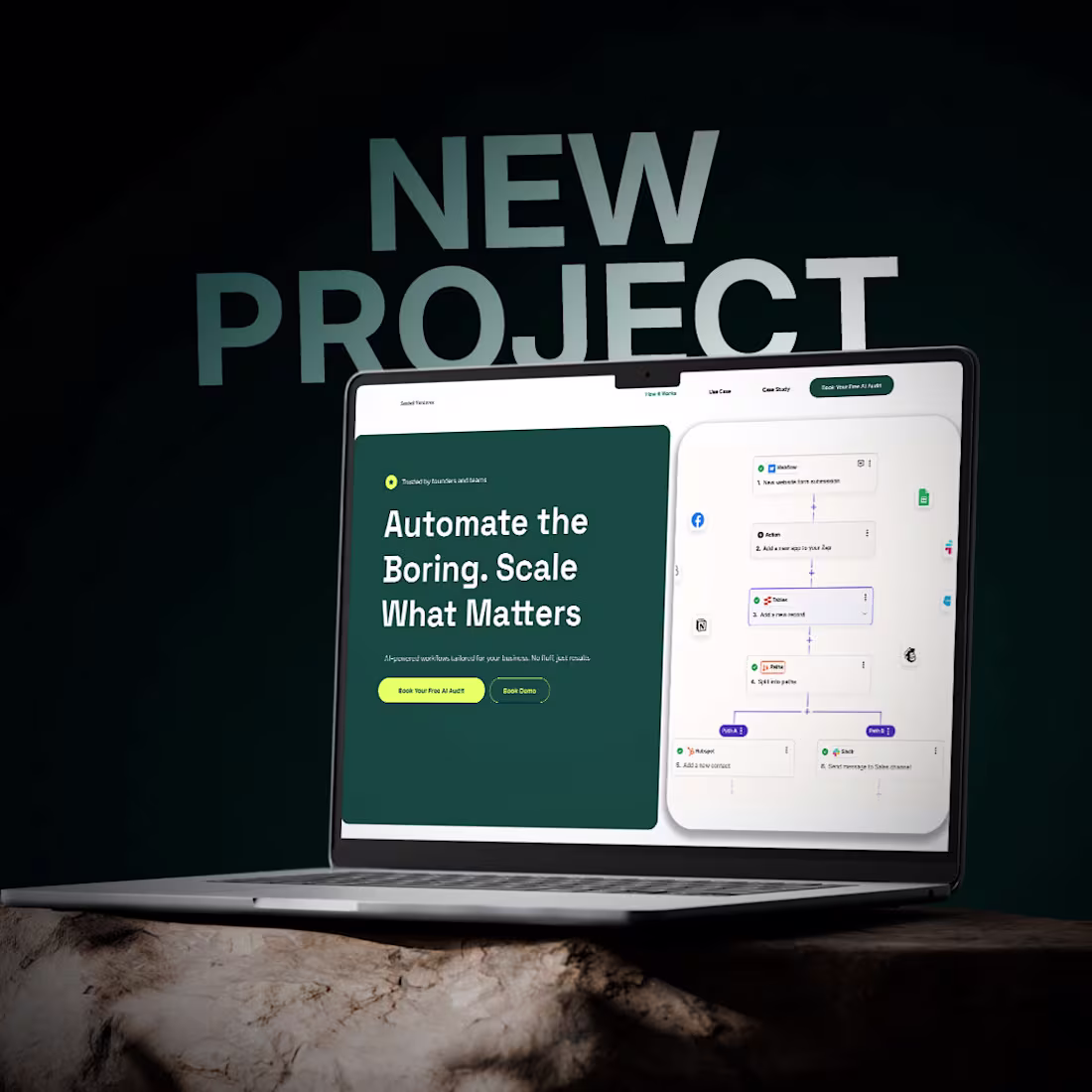 Cover image for A modern SaaS website designed to position automation as a g...